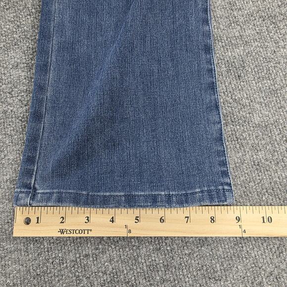 Soft Surroundings Jeans Womens Petite Medium Blue Pull On Straight Stretch Denim - Picture 9 of 16